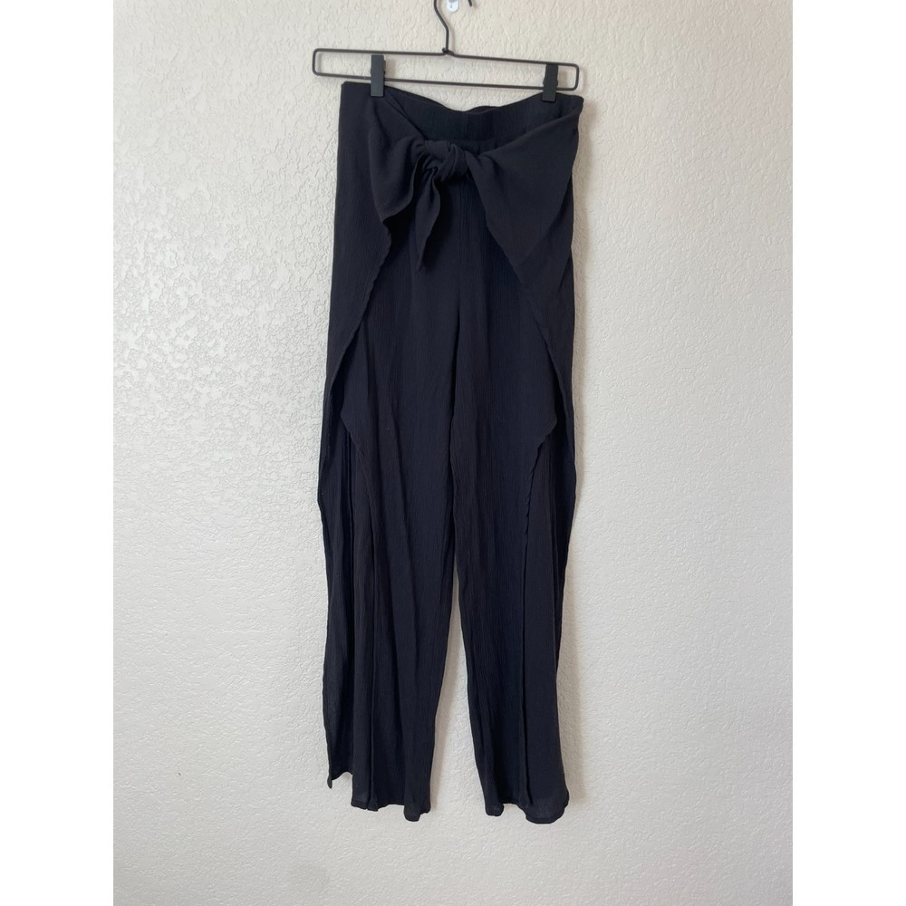Kona Sol Black Split Leg Swim Cover Up Pants S